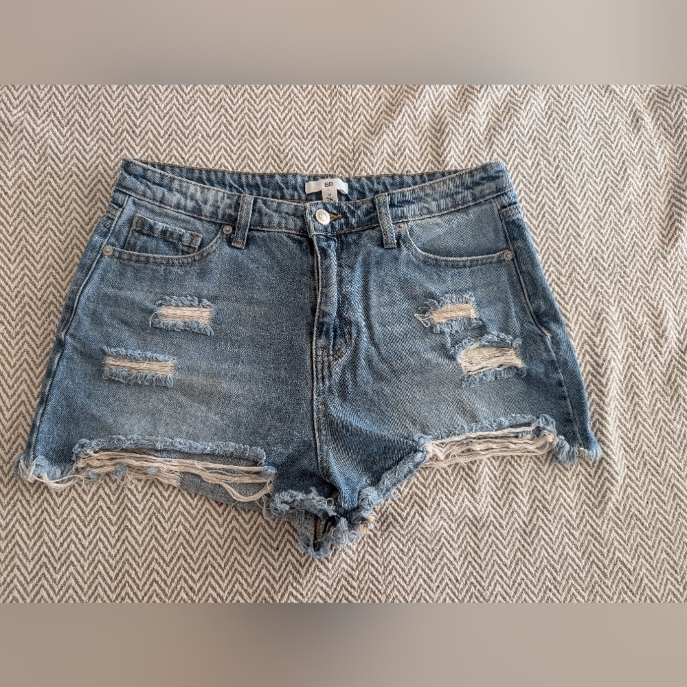 BP Be Responsible -Women's Distressed Blue Jean Shorts